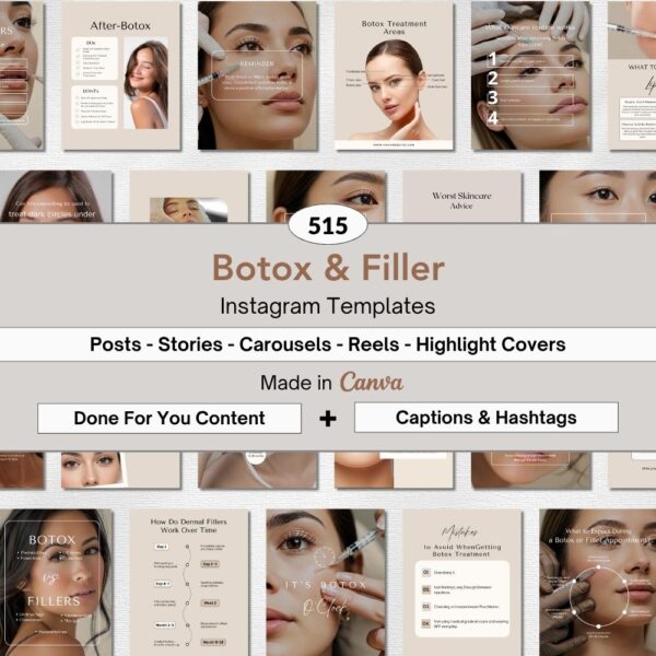 botox & filler instagram templates