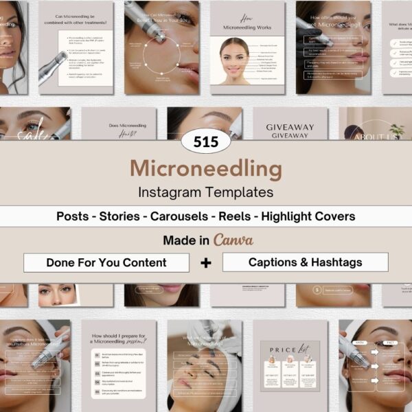 microneedling instagram templates