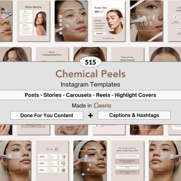 chemical peels instagram templates
