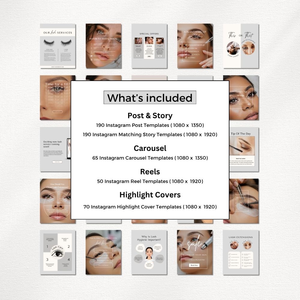 lash technician instagram templates lash technician instagram templates