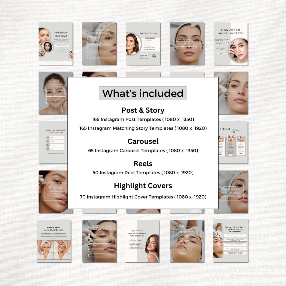 hydrafacial instagram templates hydrafacial instagram templates