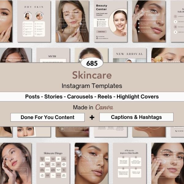 skincare instagram templates