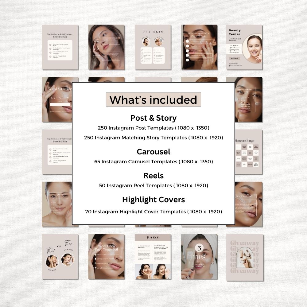 skincare instagram templates skincare instagram templates